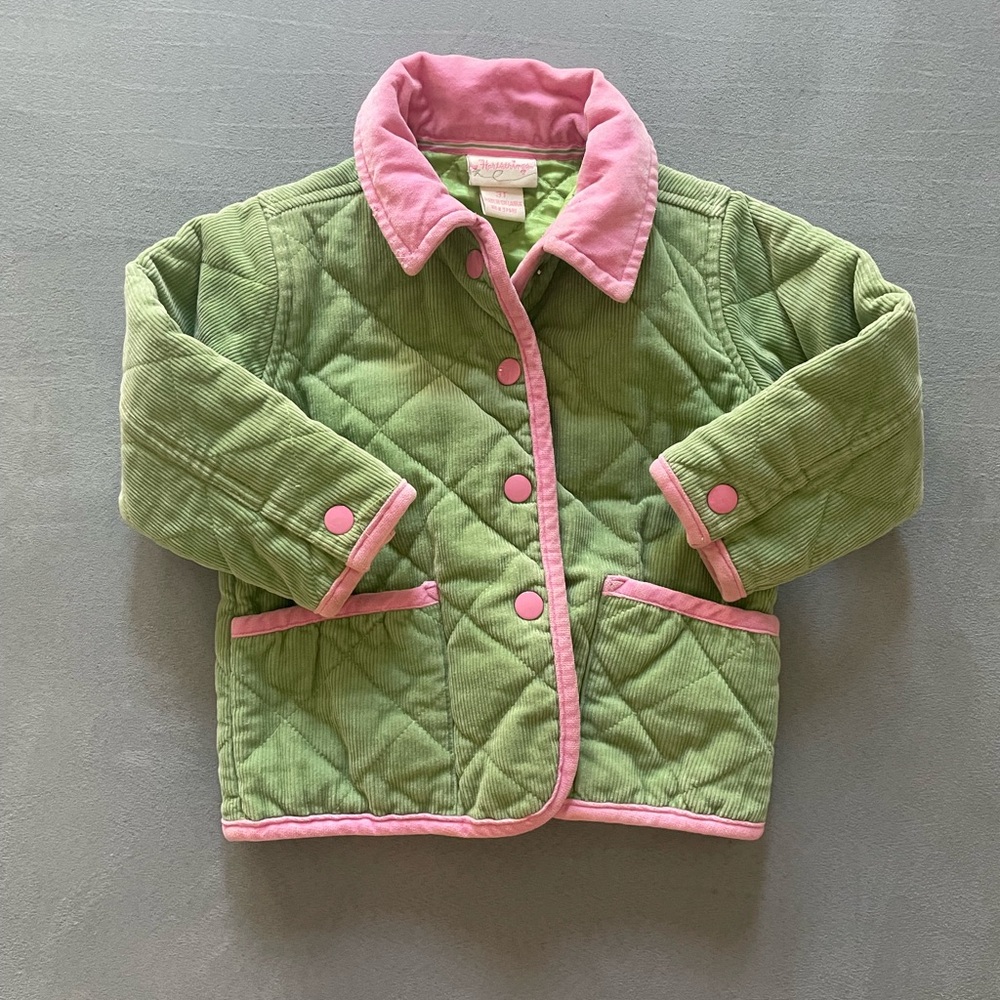 Heartstrings Girls Corduroy Barn Jacket Size 3T EUC